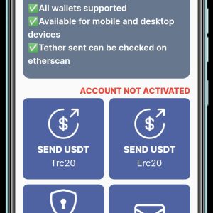 Flash USDT And BTC, fake crypto sender app